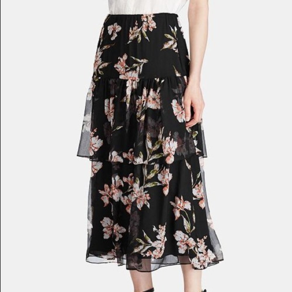 Ralph Lauren Tiered Georgette Peasant Skirt NWT - Picture 2 of 2